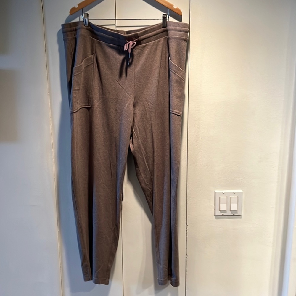 Pure Jill Taupe Cotton Pull on Pants